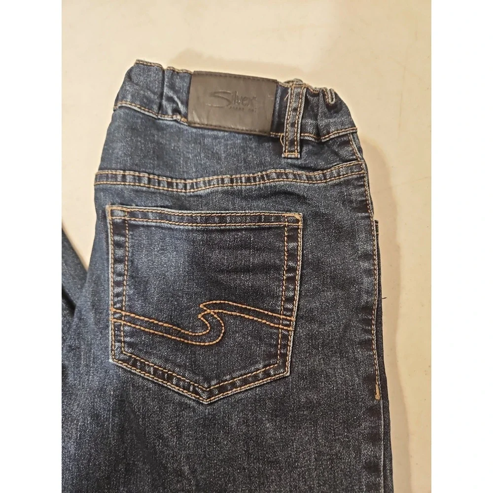 Silver Jeans Nathan Youth Boys 14 Jeans Slim Fit Adjustable Waist Denim (1896